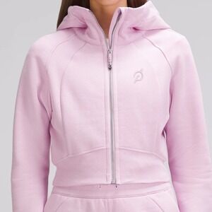 NWT Lululemon Peloton colab Scuba Full Zip Cropped Hoodie Lavender Size 6l